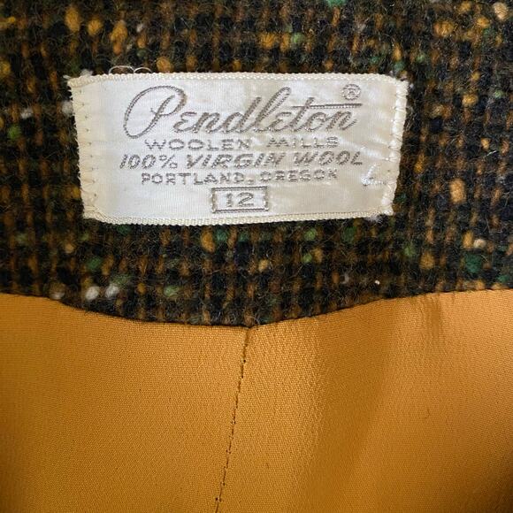 Vintage 1960s 60s Pendleton Wool Tweed Suit Two Piece Jacket and Skirt Size XS - Picture 5 of 16